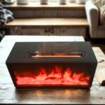 Aróma Difuzér Efekt Plameňa so Zvukom - Čierny USB - Meniace Farby – Obrázok 3
