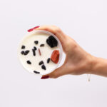 Csakra gyertyák drágakövekkel – Piros - Gyökércsakra - Image 3